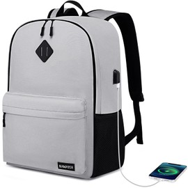 High School & College Backpack for Students - 17.3 Inch Large Laptop Bookbag with Compartments - Sturdy Computer Backpack for Men, Women, Teens, Boys & Girls, Grey
