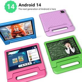 ITDULCET ITDULCET Kids Tablet, 10 inch Android 14 Tablet for Kids, 8GB RAM 64GB ROM Octa-Core Fast-Charging Battery Toddler Tablet with Shockproof Case, Bluetooth, WiFi, Parental Control, Dual Camera, GPS