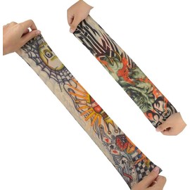 6 Pcs Tattoo Compression Sleeve, Arm Sleeves Tattoo, Tatto Sleeve Covers, Temporary Tattoo Sleeves, Sunscreen Sleeves