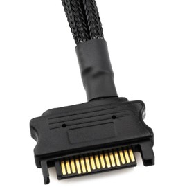 Gebildet 4pcs SATA to 3 Pin / 4 Pin PMW 12V PC Case Fan Power Adapter Cable, 3-Pin or 4-Pin (PWM Connector) to 15 Pin SATA Computer Cooler Cooling Fan Power Cable