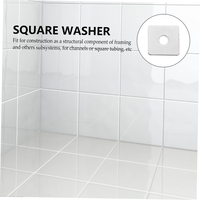 OUNONA 10 Pack Square Washers Set Flat Stainless Steel Washers