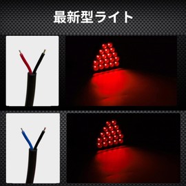 jose2015 1PCS Triangle Car Rear Brake Light Red,Universal 12V Auto Rear Brake Lamp 19LEDs Third Brake Light F1 Break Light for Motorcycle ATV Truck SUV（Black Shell）