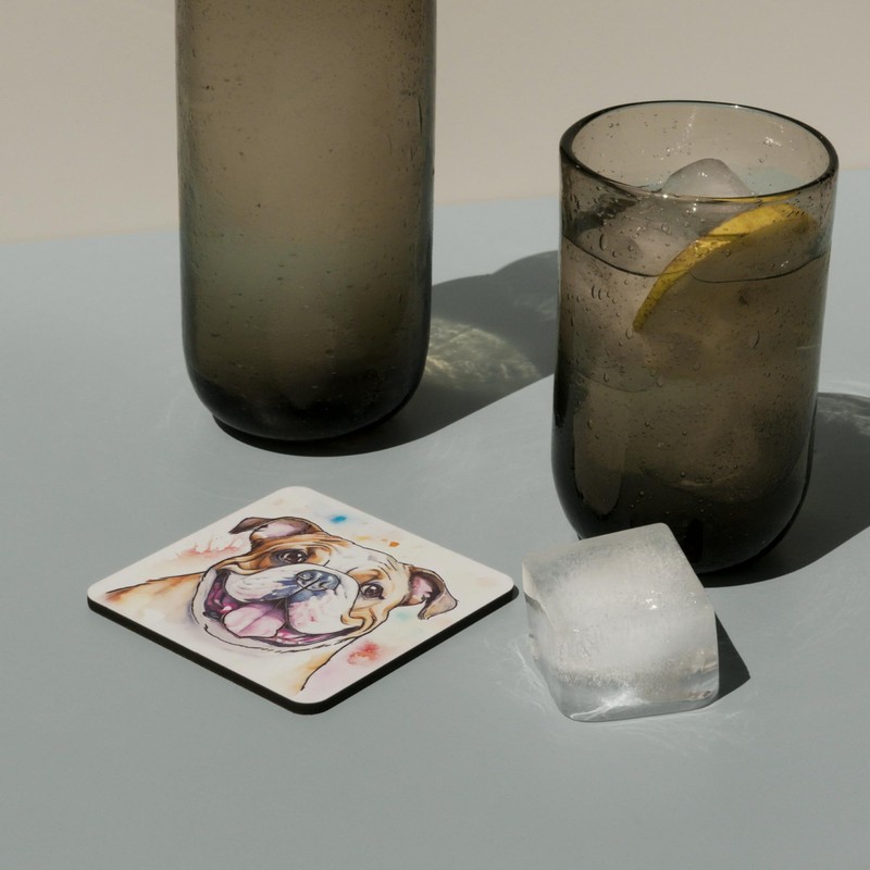 Art of Arora 2952 Bulldog Ceramic Coaster 10 x 10cm
