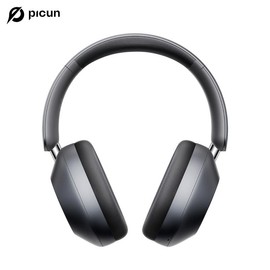 Picun F6 Headset, -52dB ANC Wireless Earbud, Head Tracking & 3D Spatial Audio, Electronic Hi-Fi Sound, App Control, Wireless Active Experience Headset Electronic Headphone - Color: Grey