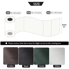 HYVAKUPPA Faux Leather Fabric by The Yard Marine Vinyl Fabric 55" W Outdoor Upholstery Fabric Waterproof PU Leather for Crafts Furniture Handbag DIY Sewings Earrings Decor (1 Yard, Dark Green)