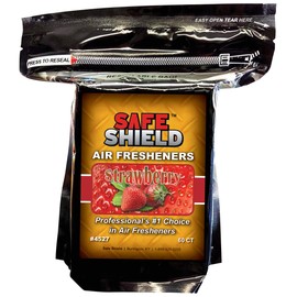 SAFE SHIELD AIR FRESHENER PADS SCENTS 60 COUNT CAR LOT AUTO RENTAL DETAILER DEALERSHIP (STRAWBERRY)