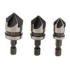 Malayas Set of 3Pcs Titanium Countersink Drill Bit Wood Chamfering