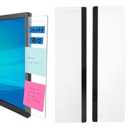 2 Pack Computer Monitor Memo Board, Monitor Message Board Office Desk Accessories, Monitor Sidewall Computer Sticky Notes Holder, Office Supplies for Women and Men (Left and Right)