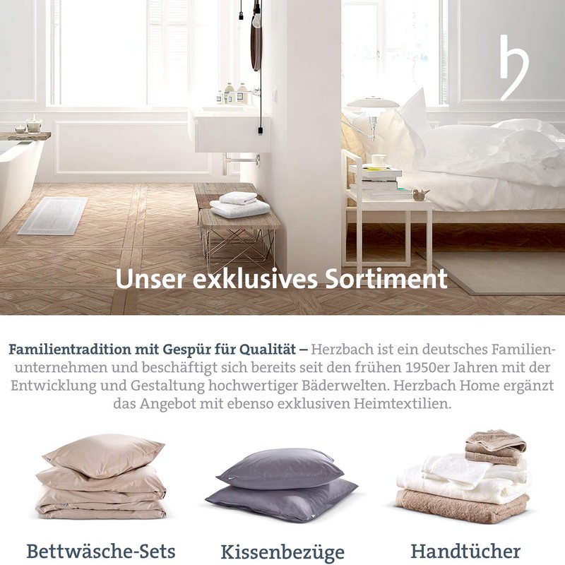 herzbach home Premium Mako satin bed linen set made from