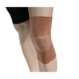 Elastic Slip On Knee Support Color: Beige, Size: Medium
