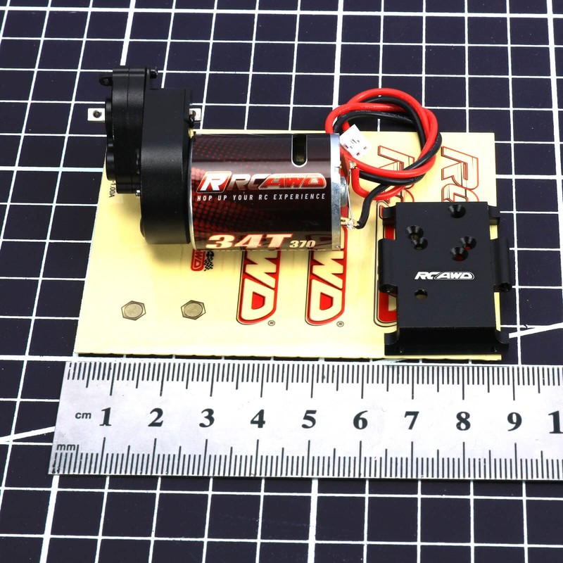 RCAWD CR18P 370 Motor 34T Metal Gearbox Combo Transmission for