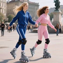 SUPER YOUNGSTER Women's Adjustable Inline Skate, Roller Skates Blades for Female Adults