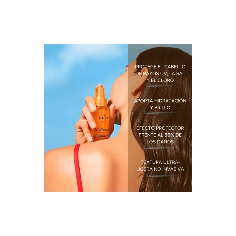 Nuxe Sun Aceite Capilar Protector 100ml Brillo C/ Filtro Uv