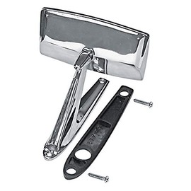 Auto Krafters Compatible/Replacement For Mirror Exterior Chrome Side-View Fits 1967-70 Galaxie 1967-68 Mustang 1967-69 Falcon 71-73 Cougar & Others (D4AZ-17696R)