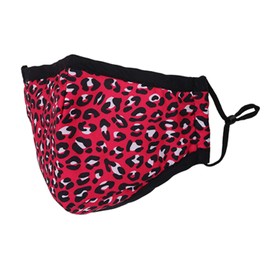 Washable Reusable 3 Layers Cotton Cloth - Pink - Leopard Print, One Size Fits Most