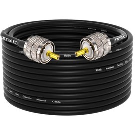 CB Coax Cable 49.2ft RG58 Coaxial Cable UHF Male PL259 to UHF Male PL259 Low Loss 50 Ohm Coax for Amateur Ham CB Radio,Antenna Analyzer,Mobile Transceiver,SWR Meter