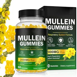 Mullein Gummies - Mullein Leaf Extract for Lungs, Mullein Leaf Gummies 2000mg