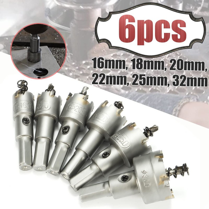SagaSave Carbide Hole Cutter Set Durable Hole Saw Set for