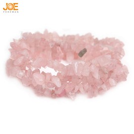 6-8mm Rose Quartz Beads Natural Stone Gravel Gemstone Chips Beads Wholesale Loose Beads for Jewelry Making Freeform Pink 34" JOE FOREMAN
