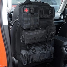 Organizador táctico universal para asiento trasero de vehículo con 5 bolsas Molle para asiento de camión, organizador táctico para coche, camión, Ford, Jeep vehículo