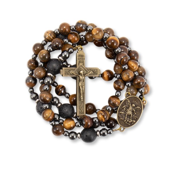 Nazareth Store Rosary Beads for Men, Catholic Rosary Necklace with