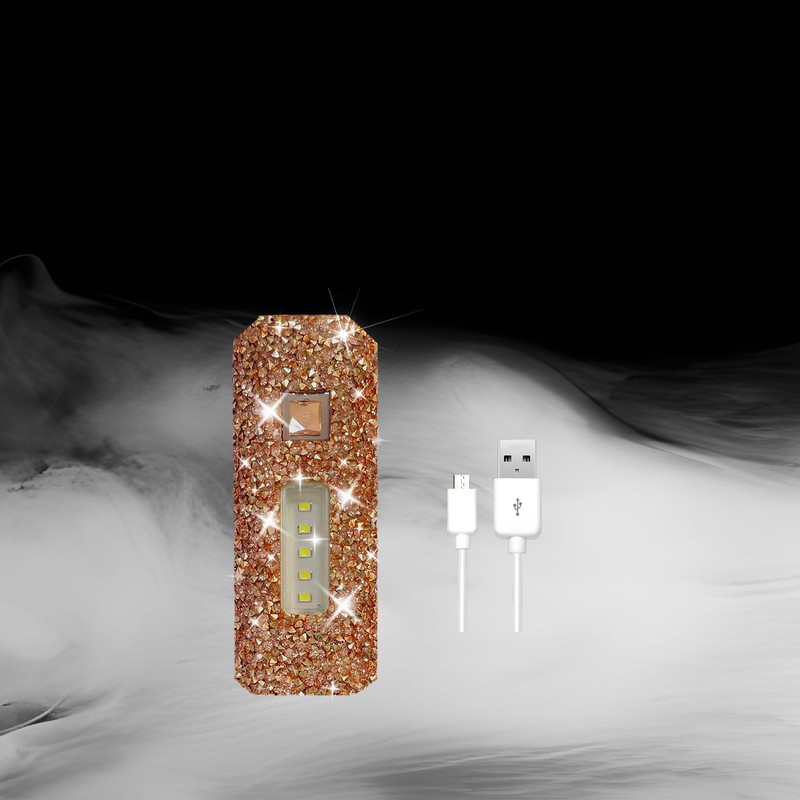 Pink Flashlight for Girls Rechargeable Flashlights Bling Diamond Rhinestone Camping