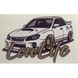 EGL Graphics Lowlife Decal Sticker Airride Bagged Low Life rider Slammed For Subaru Wrx Sti