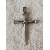 Joyeria Jara .970 Solid Silver Oxidized Nail Cross Pendant New