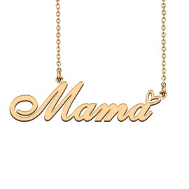 Customized Nameplate Necklace Charm Jewelry Mother Gifts for Mom Mama