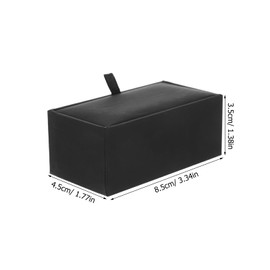 Cabilock 5pcs Leather Cufflinks Display Case Portable Jewelry Organizer Present Box for Men Empty Storage Box for Cufflinks Travel Jewelry Case Elegant Present Boxes for Jewelry