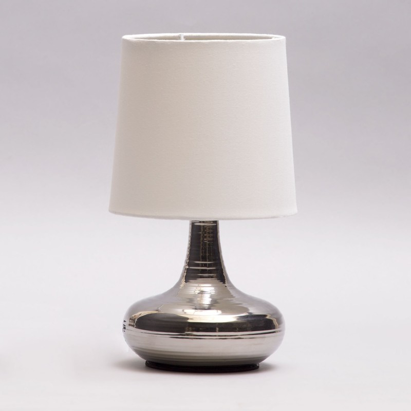LITECRAFT Mini Scratched Table Lamp Base with Tapered Shade -