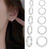 6 Pairs Silver Hoops Earrings for Women, Small Hoop Earrings