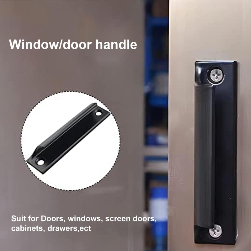 Sliding Door Handles 2 Pcs, Aluminum Alloy Curved Handle Balcony
