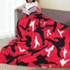 Colored Martial Arts Karate Microfiber Plush Throw Blanket, 80x60 inches,