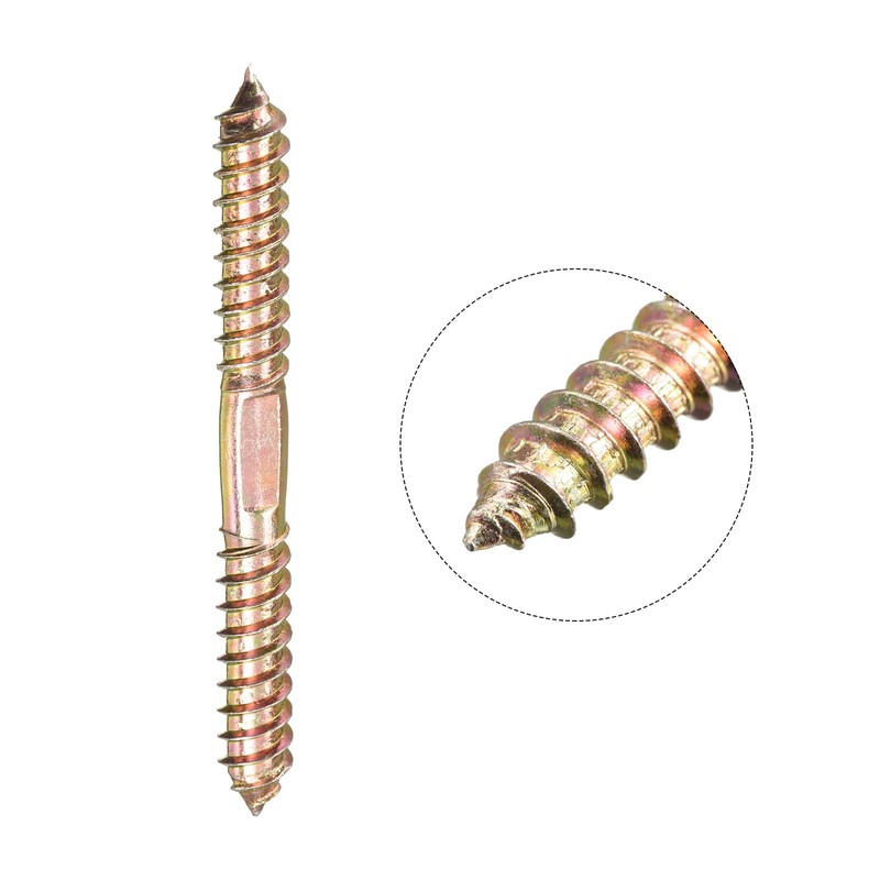 uxcell 10x100mm Hanger Bolts, 12pcs Double Ended Self-Tapping Thread Wood