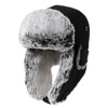 Comhats Winter Wool Trapper Hat for Men Faux Fur Aviator