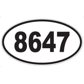 US Decal, Inc. - Number 8647 Oval Sticker