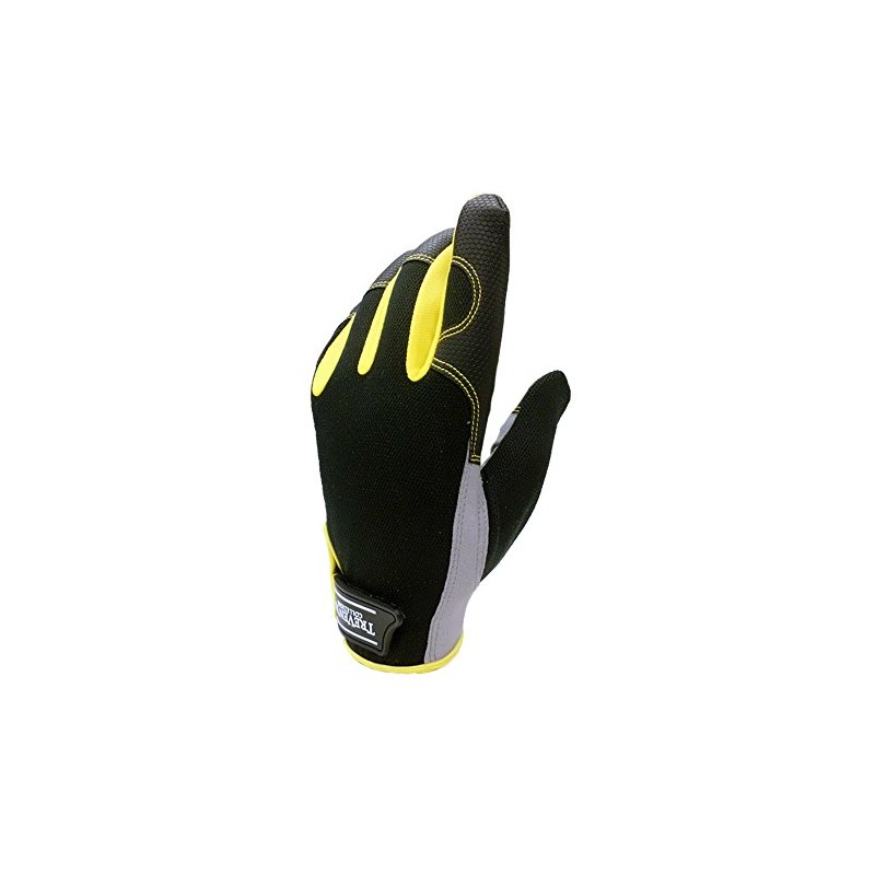 TREVENTO TVC-201 Micro Leather Gloves Black x Yellow LL