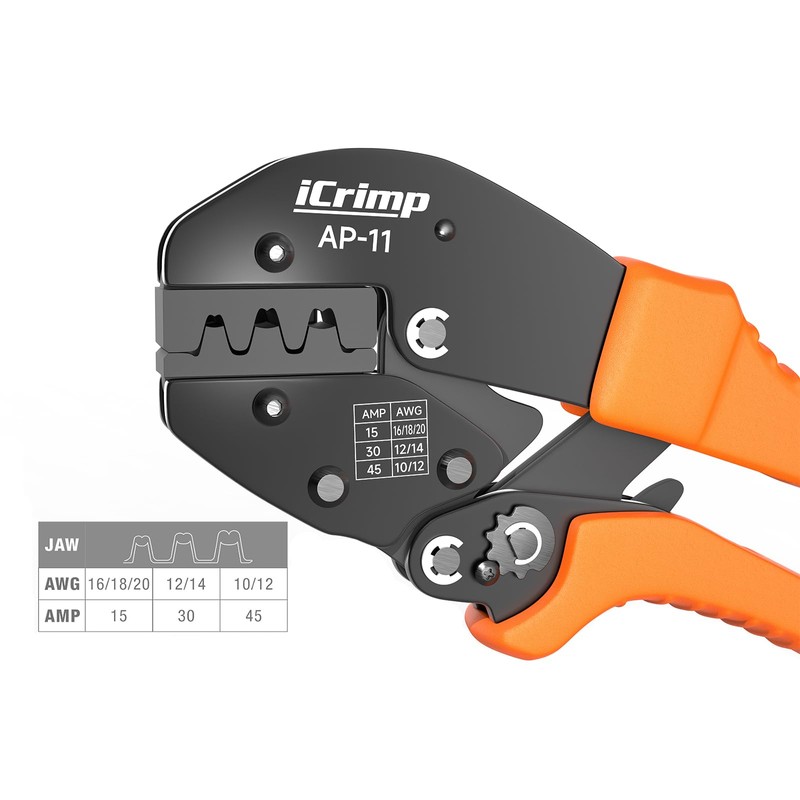 IWISS Ratchet Type Crimping Pliers Crimping Tool for Sleeves and