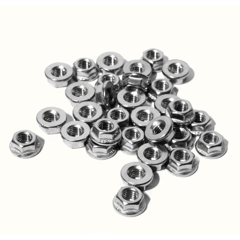 Flange Nuts without Locking Teeth (Smooth) M8 DIN 6923 Stainless