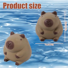Capybara Stress Ball, Soft Capybara Stress Lowering Squeeze Toy Funny Capybara Fidget Toys Capybara Squeeze Toy Sensory Capybara Toy for Adults Perfect Novel Gift Brown