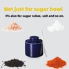 ONTUBE Ceramic Sugar Bowl with Lid and Spoon,Porcelain Seasoning Box