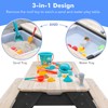 Kids 3-in-1 Sand & Water Table, Wood Outdoor Convertible Picnic