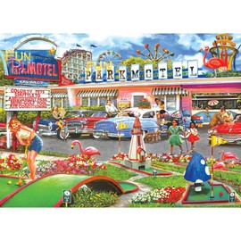 RoseArt - Back to The Past - Fun Park Motel - 1000 Piece Jigsaw Puzzle for Adults