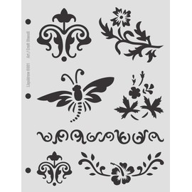 Design Stencils for Crafts, Furniture Painting, Drawing, Cakes, Letters, Numbers, Card Making, Christmas Decoration, Glass, Flowers, Wood, Wedding Invitations, Scrapbooking, Journals