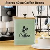 Airtight Coffee Canister - 40 oz Large Iron Sage Green