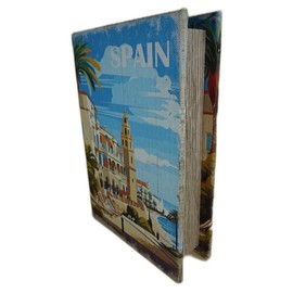 Hollow Book with Secret Compartment Spain Spain 14 x 9 cm Vintage Book Hiding Place Antique Style Book Case Decoration GTT K118