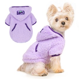 Dog Sweater Spring Dog Clothes for Small Dogs Boy Girl Pet Hoodies for Dogs Coats Fall Dog Sweatshirt for Chihuahua Yorkie Cat Sweater Dog Costumes, Medium, Purple