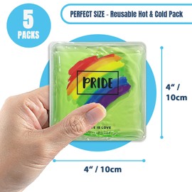 Ice Packs for Injuries Reusable, Ice Packs, Gel Ice Packs Reusable, 3.9 in x 3.9 in Cold Packs, 5 Packs (Color-A)
