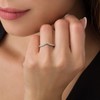 Suplight Wishbone Stacker Rings 925 Sterling Silver Cubic Zirconia Chevron